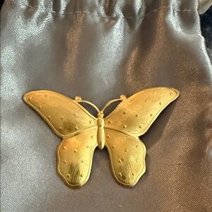 Gold Butterfly Brooch